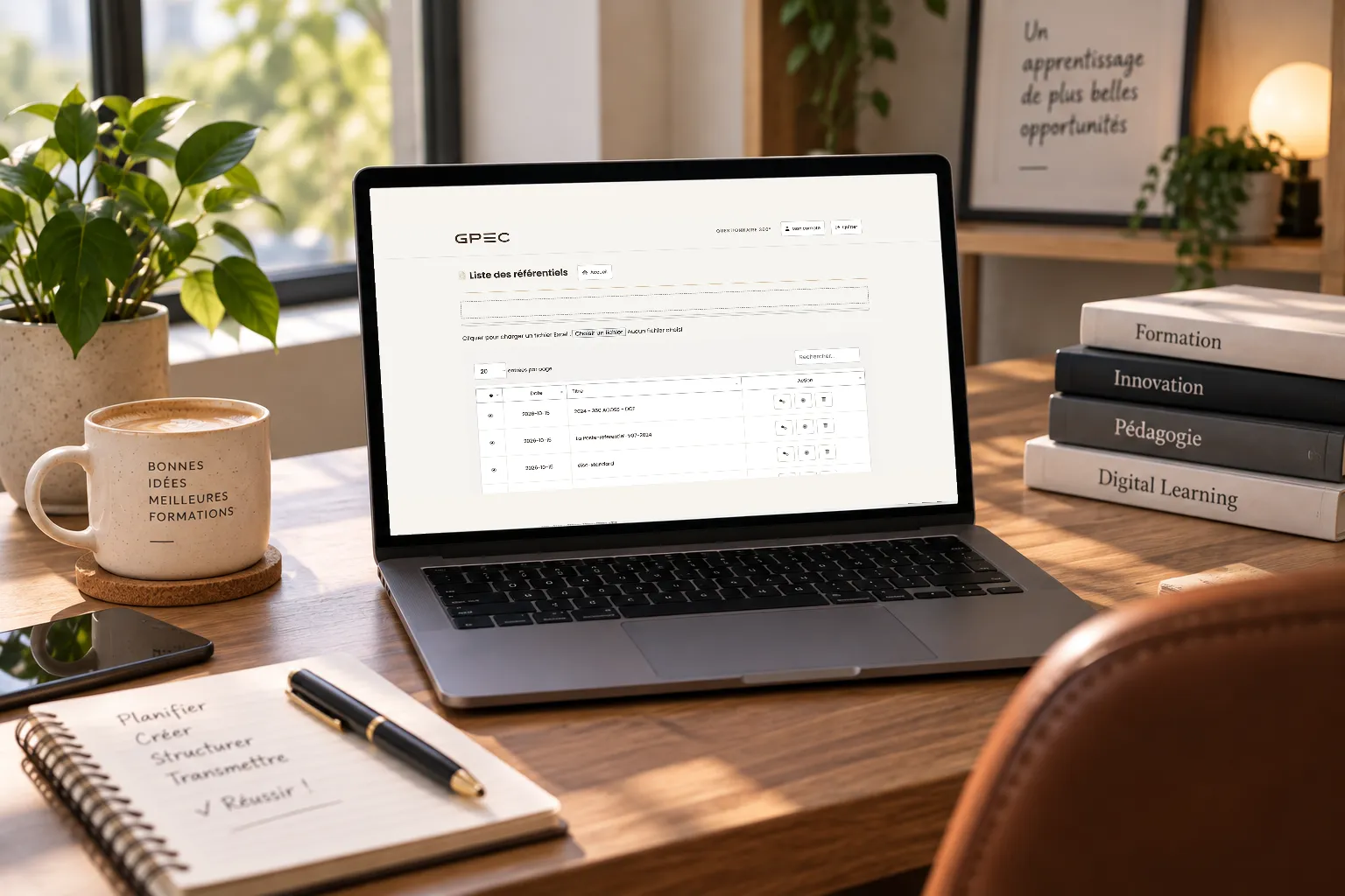 Tableau de bord GPEC dans un espace de travail