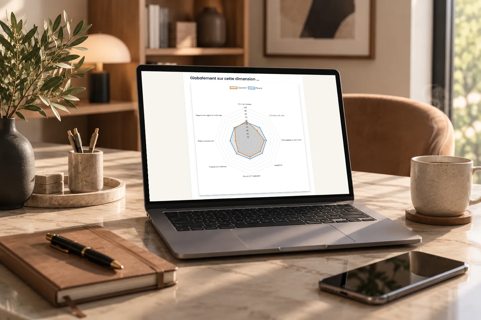 Comparaison graphique des perceptions