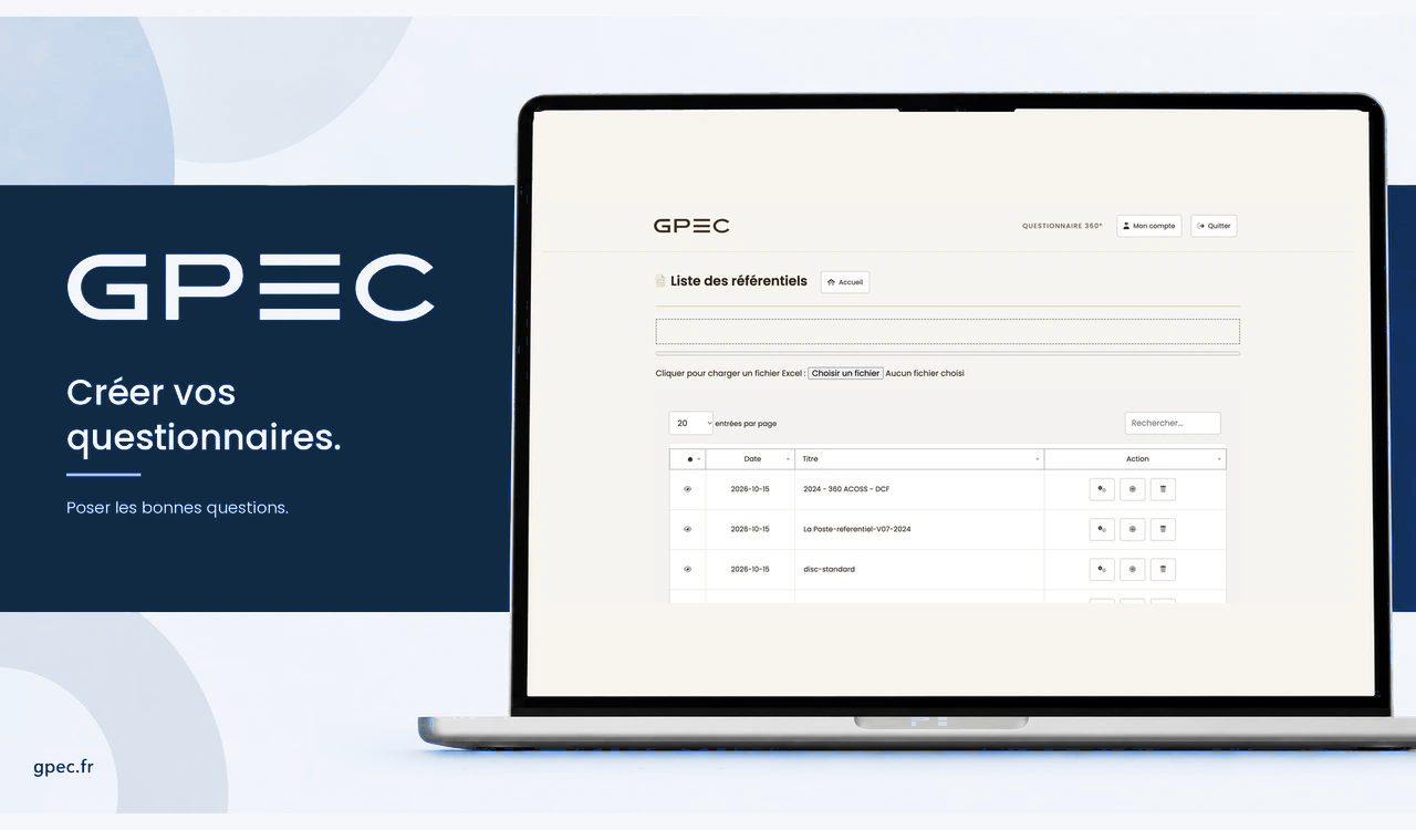 Liste des référentiels et questionnaires GPEC